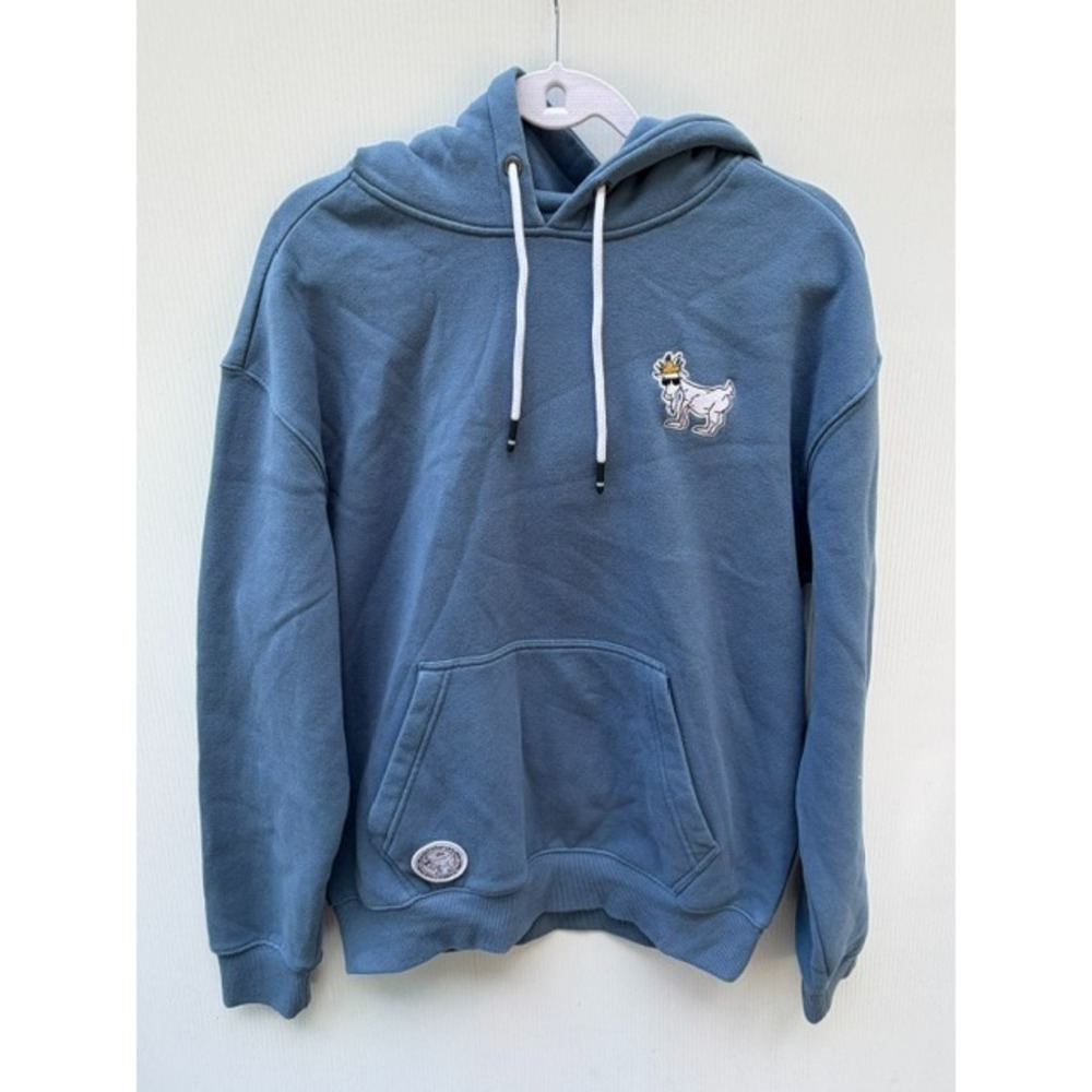 GOAT USA Mens XS Hoodie Sweatshirt Coronet Blue Pullover Embroidered Logo Soft